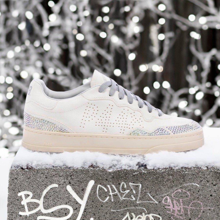 Mujer P448 Zapatillas Bajas | Bali Blanco/Strass