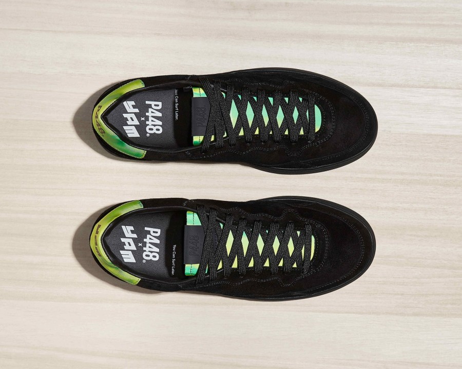 Hombres P448 Zapatillas Bajas | Name Negro/Verde Neon