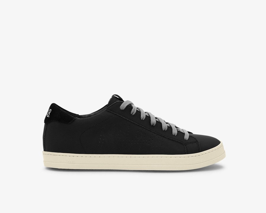 Hombres P448 Zapatillas Bajas | John Reciclado Negro