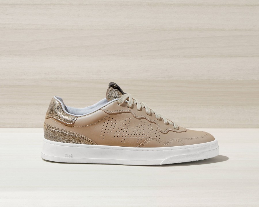 Mujer P448 Zapatillas Bajas | Bali Platino/Beige